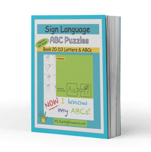 Lesson Plan Book 20-D3 Sign Language ABC Puzzles Letters & ABCs
