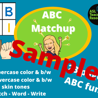 Lesson Plan Book - ABC Matchup Sample