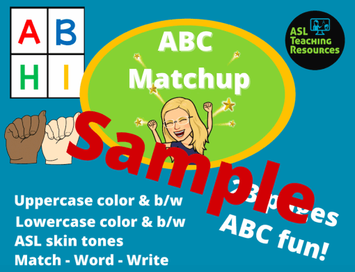 Lesson Plan Book - ABC Matchup Sample