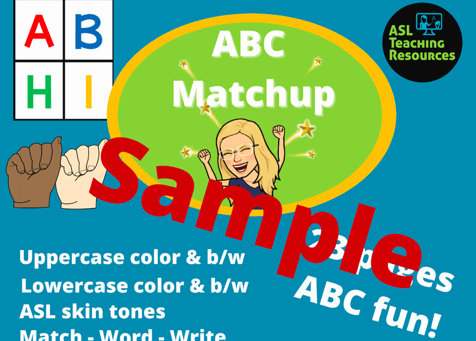 Lesson Plan Book – ABC Matchup Sample