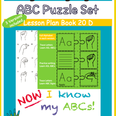 Lesson Plan Book 20 D - Sign Language ABC Puzzle Set