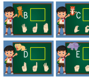 ASL ABC Light Skin Tone Uppercase