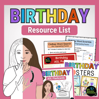 ASL Birthday Resource List