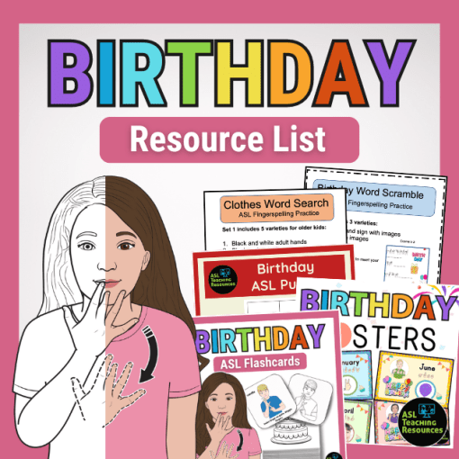 ASL Birthday Resource List