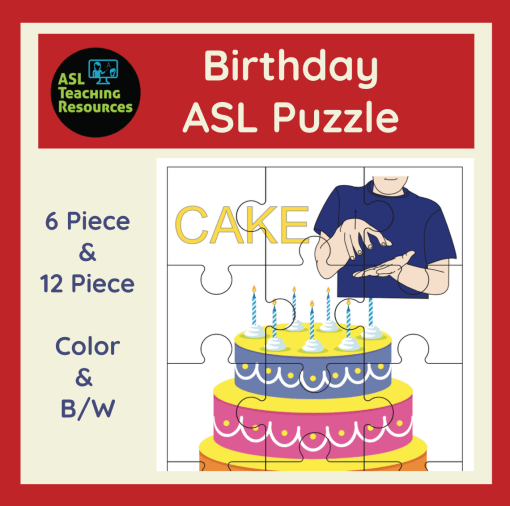 Birthday Cake ASL Puzzle