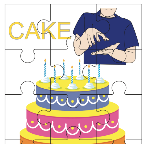 Birthday Cake ASL Puzzle - Image 2