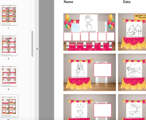ASL Birthday Vocab Flashcards - Image 4