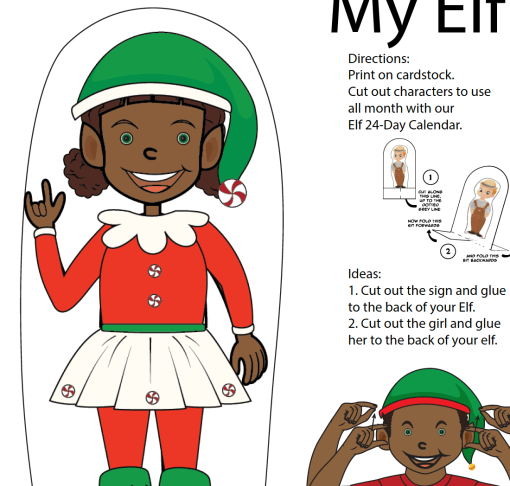 Elf on a Shelf Cutout Dark Skin