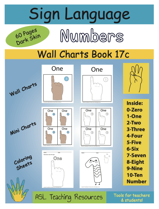 Color Book Front Cover Numbers ASL Dark Skin Screen Shot