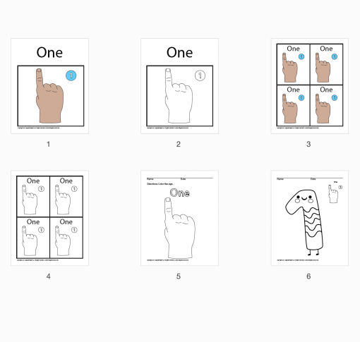 Wall Charts ASL Numbers 1-10 Screen shot 3
