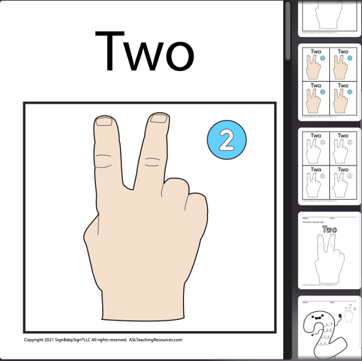 Numbers Coloring Sheets & Wall Charts Light Skin - 2