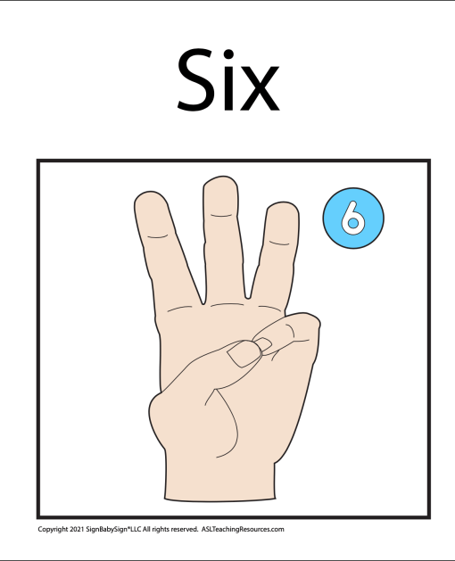 Numbers Coloring Sheets & Wall Charts Light Skin - 6