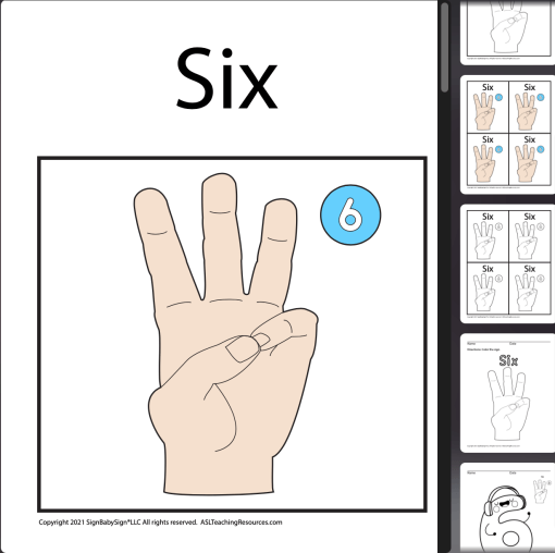 Numbers Coloring Sheets & Wall Charts Light Skin - 6
