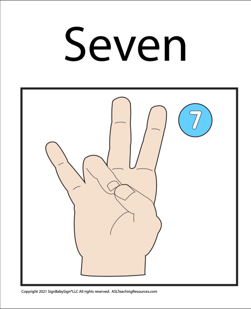Numbers Coloring Sheets & Wall Charts Light Skin - 7