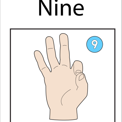Numbers Coloring Sheets & Wall Charts Light Skin - 9