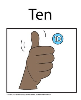 Number Coloring Pages & Wall Charts 10