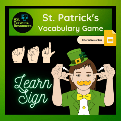St. Patrick's Day Word Game with ASL