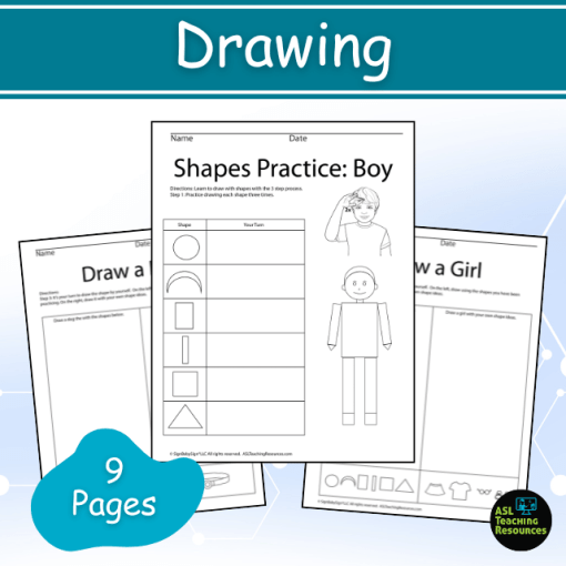 Drawing Shapes Practice Worksheets - Image 3