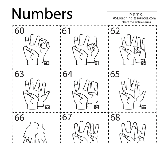 Numbers Flashcards Set 60 - 70 - Image 2
