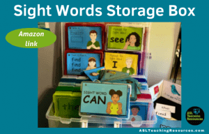 Rainbow Storaeg Box for Flashcards