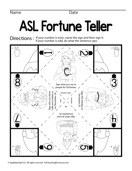 Paper Fortune Teller Game - Christmas - Image 3