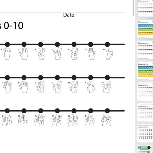asl number lines