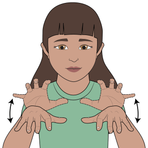 clipart girl signing rain