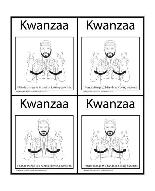 Kwanzaa Classroom Posters ASL - Image 3