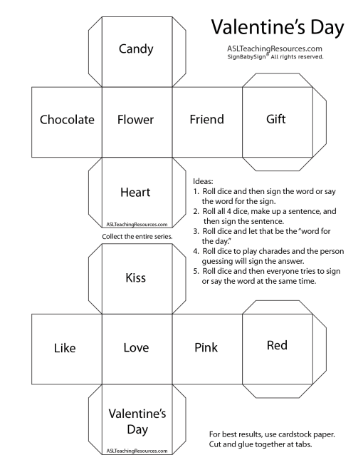 Games for Sign Language - Valentine Dice - Image 2