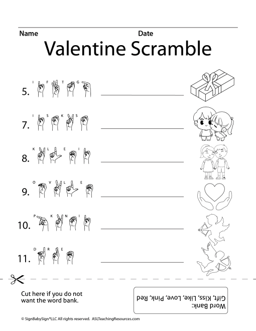 ASL Valentine's Day Scramble Game - Image 3
