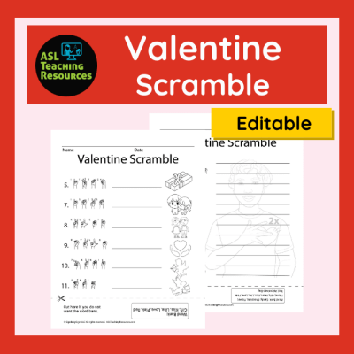ASL Valentine's Day Scramble Game