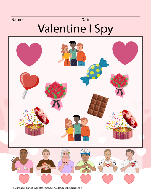 ASL Valentine's Day I-Spy Game - Image 2