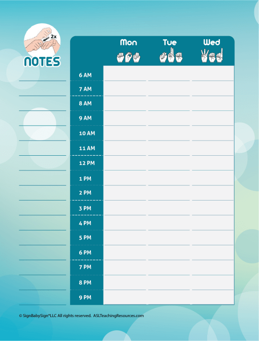 sign-language-planner-editable-witner