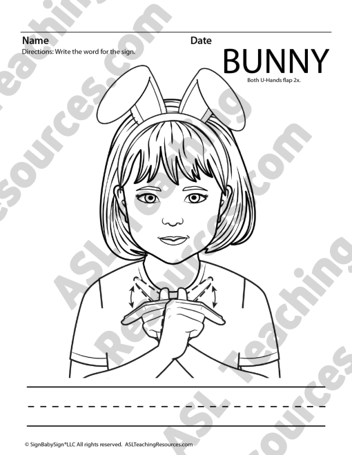 Easter Coloring Pages ASL - Image 2