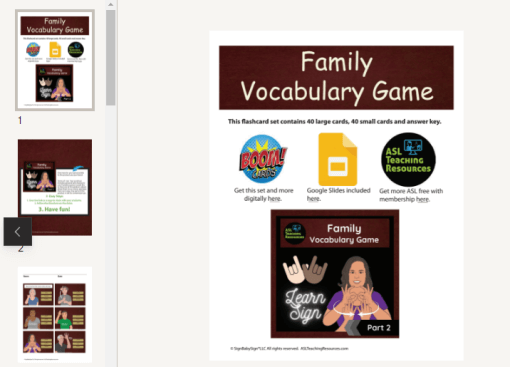 Family Vocabulary Game - Part 2 - Image 2
