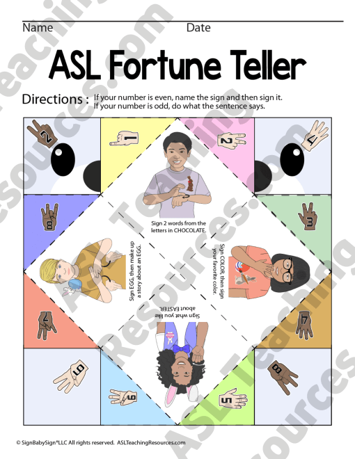 Paper Fortune Teller Game - Easter - Image 2
