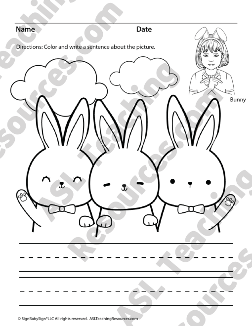 Easter Coloring Pages ASL - Image 3
