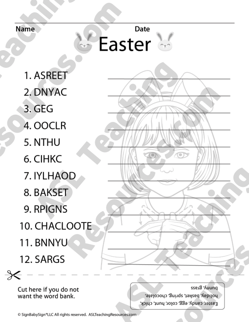 ASL Easter Scramble Game - Image 2
