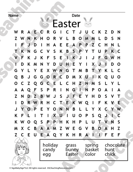 ASL Easter Word Search Game - Image 2