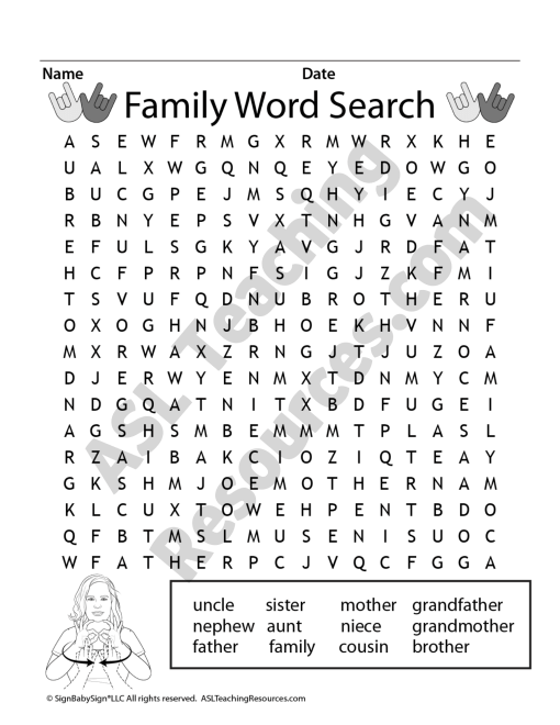 ASL Family Word Search Game - Image 2