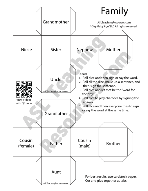 Games for Sign Language - Family Dice - Image 4