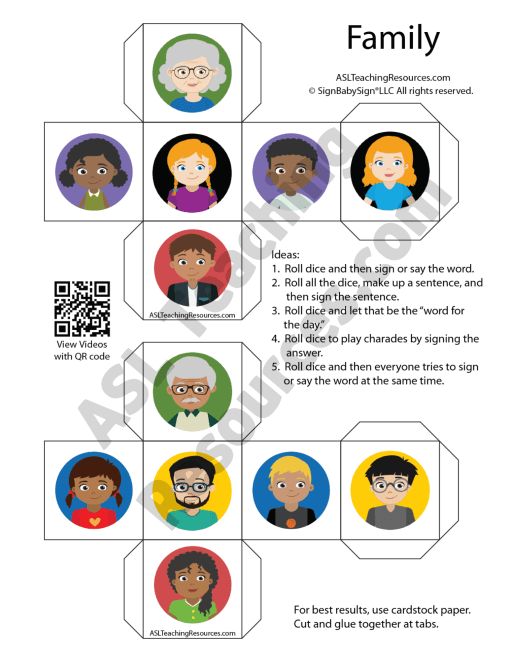 Games for Sign Language - Family Dice - Image 3