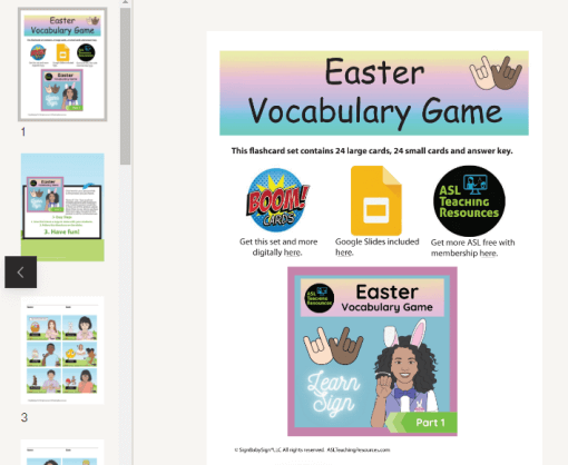 Easter Vocabulary Game - Part 1 - Image 2