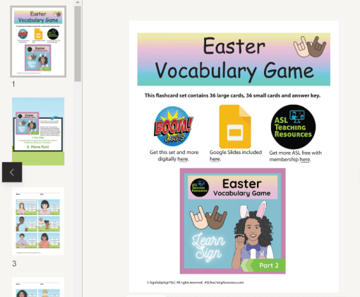 Easter Vocabulary Game - Part 2 - Image 2