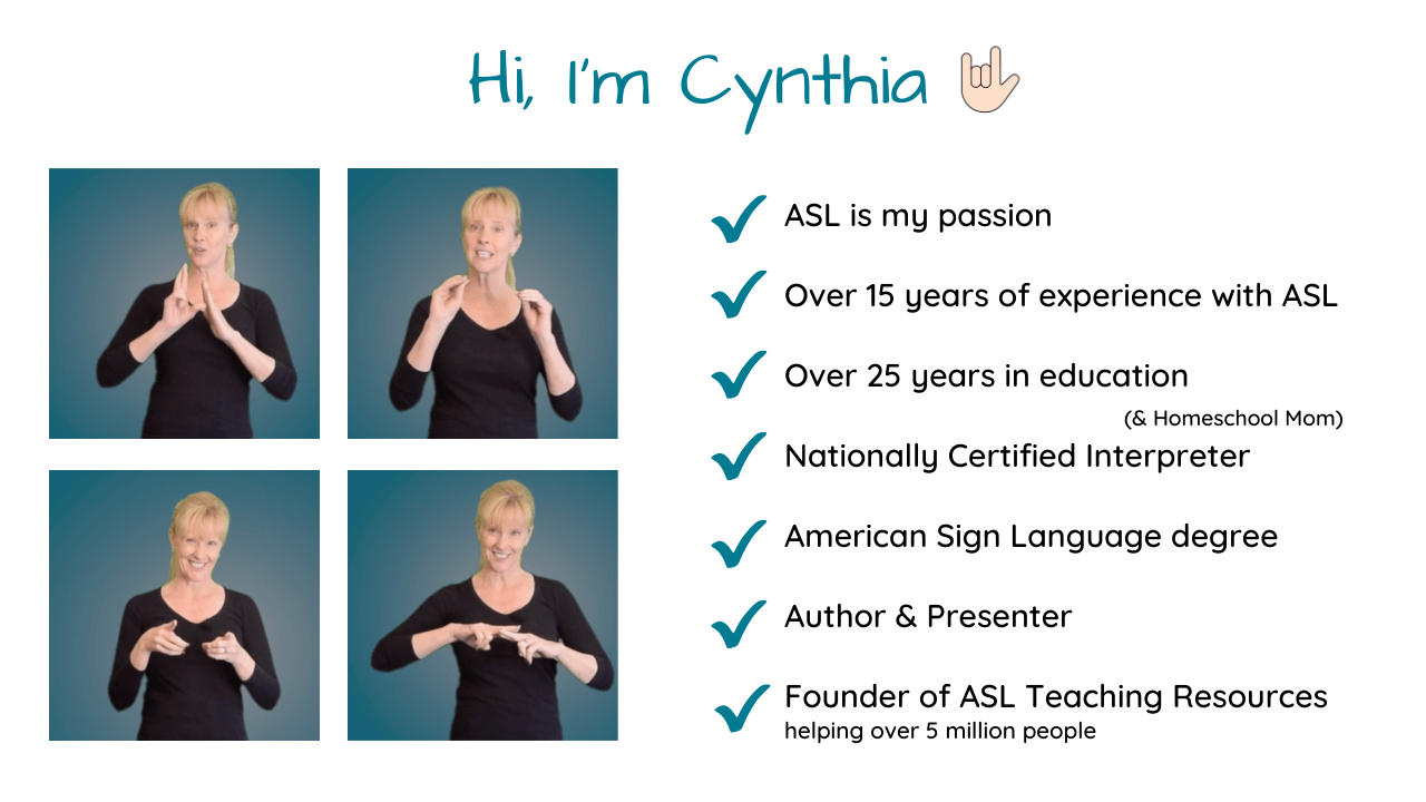 ASL Course Landing Page Hi I'm Cynthia