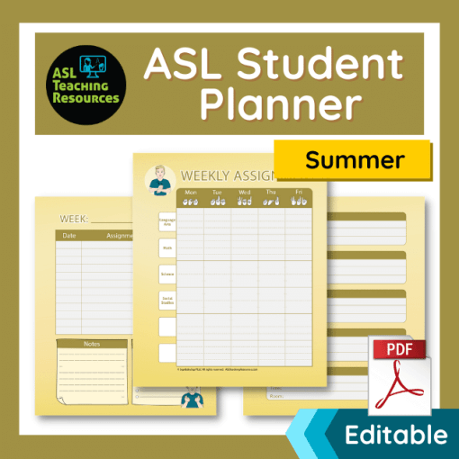 ASL Student Planner - Summer - Image 6