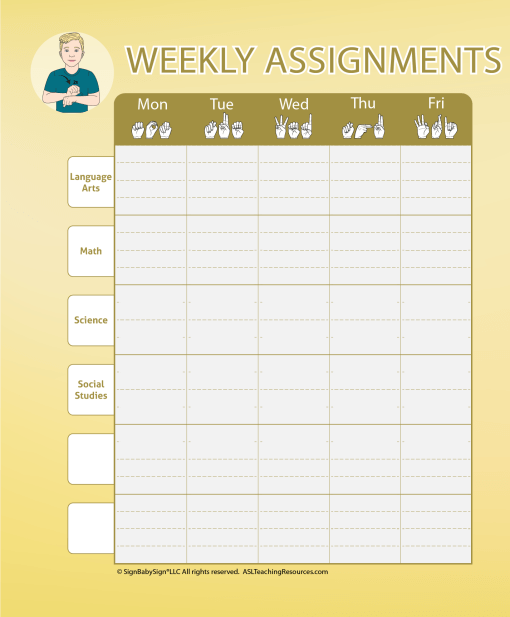 ASL Student Planner - Summer - Image 2