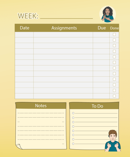 ASL Student Planner - Summer - Image 3