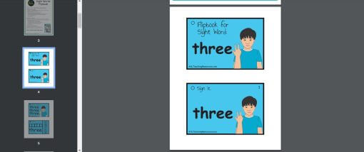 Sight Words - Flipbook THREE - Image 4