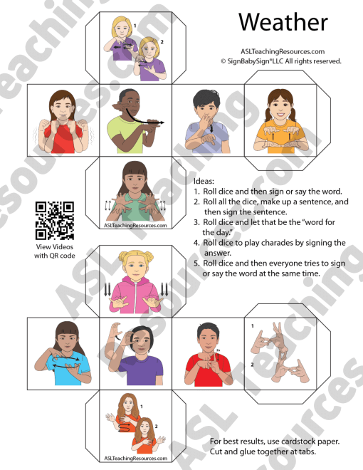 Game in Sign Language - Weather Dice - Image 2